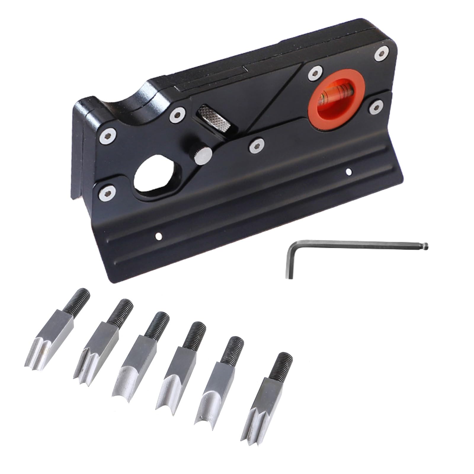 Cepilladora de mano ergonómica para carpintería con 7 cabezales de corte para aplanar bordes y biselado de esquinas