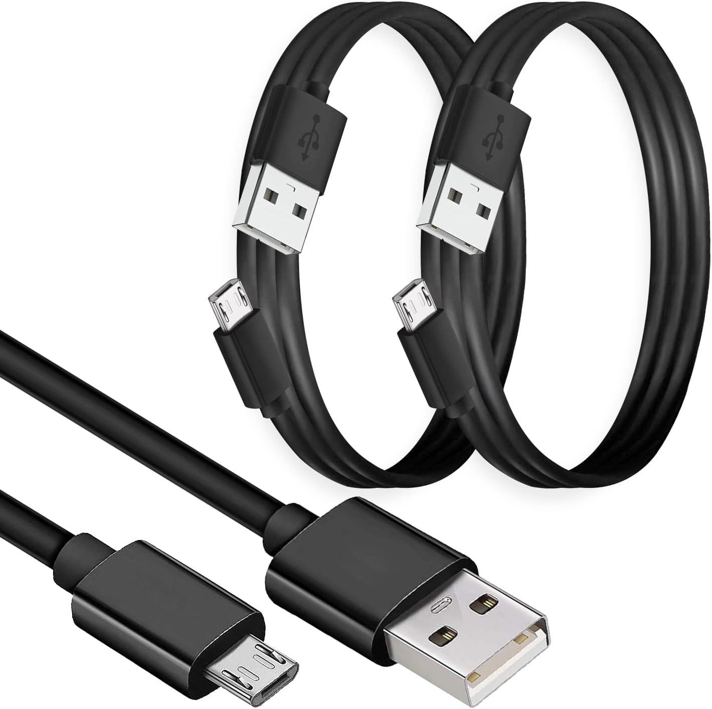BRENDAZ Micro USB Cable 2-Pack- Fast Charging, Data Transfer Android USB Cord, Compatible w/Kindle Fire HD Tablet, X-Box One S X, Galaxy S6, S7 Edge J7, Note 5 4. (1-Feet)