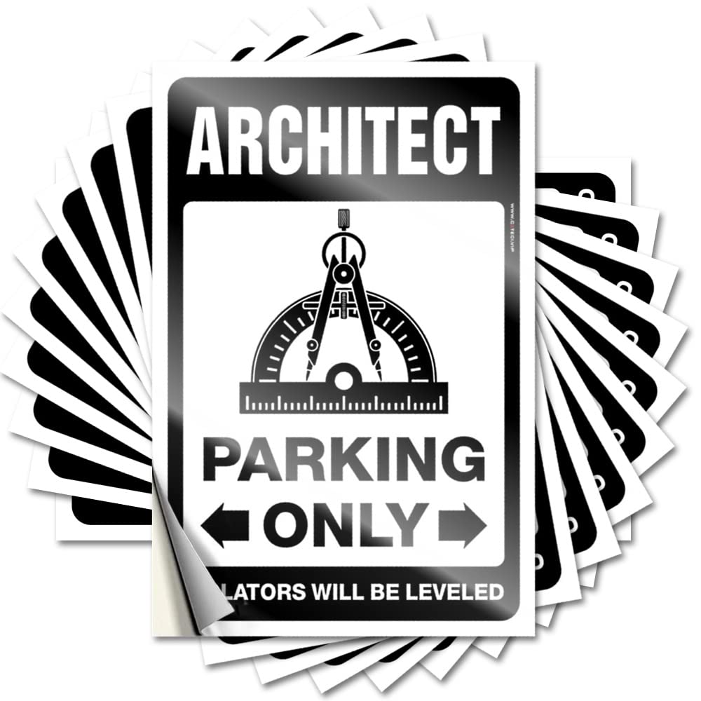 Outdoor Decorations for Porch Bumper Water | Architect Parking Only Crazy Fishing Sticker Pack(12X18CM)