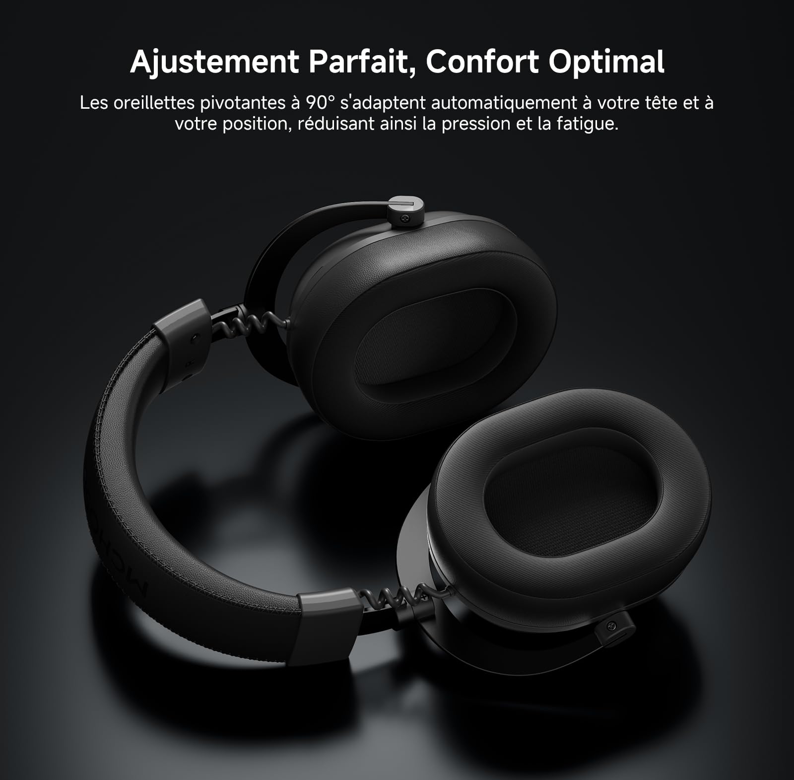 MCHOSE V9 Turbo+ Casque Gaming sans Fil, Noir-Or | Station de Charge Magnétique RGB, Son Surround 7.1, Haut-Parleurs 60 mm, 200h Autonomie, Micro Détachable