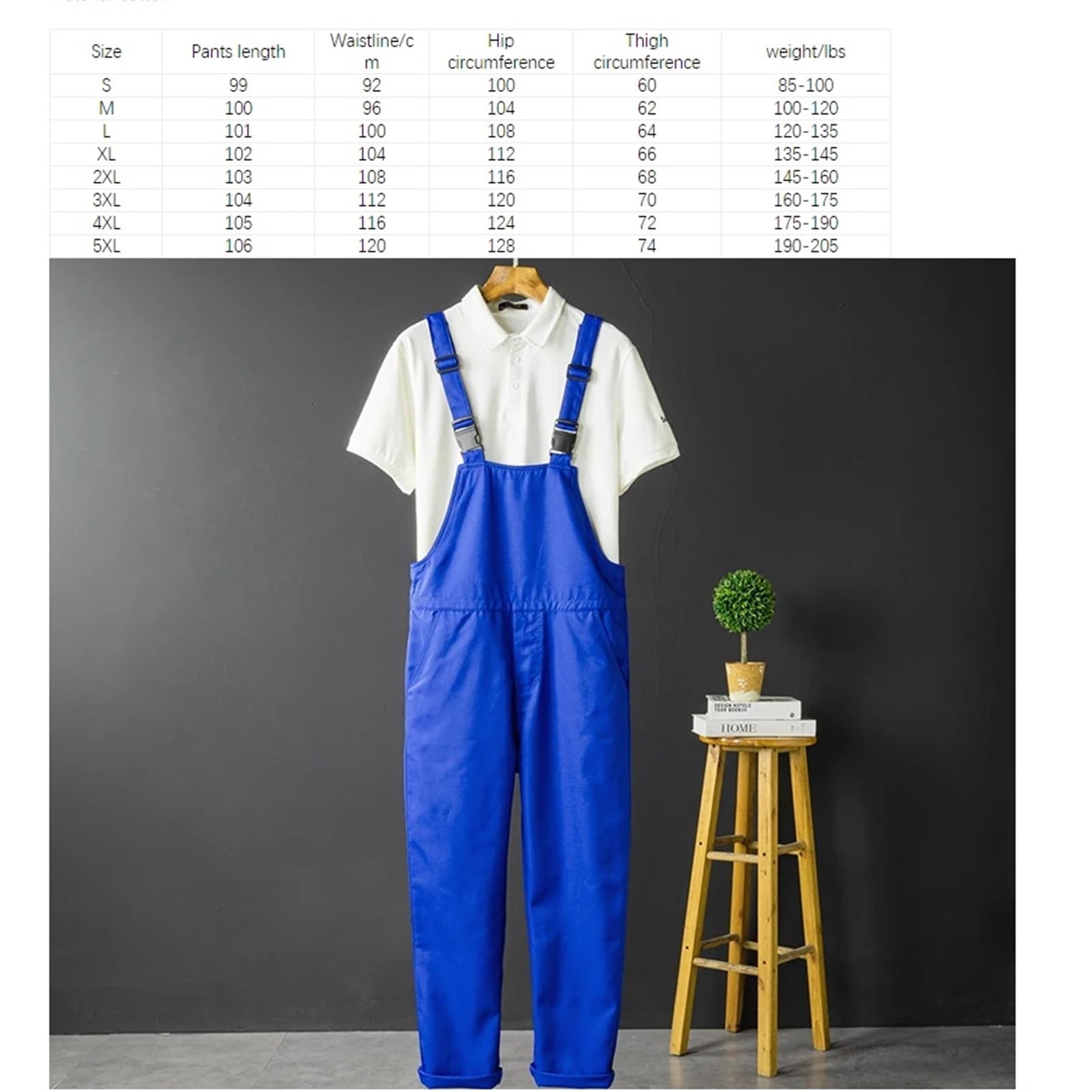 Ropa De Trabajo Para Hombre Mono de primavera for hombre, algodón, azul, amarillo, recto, holgado, informal, con tirantes, ropa calle