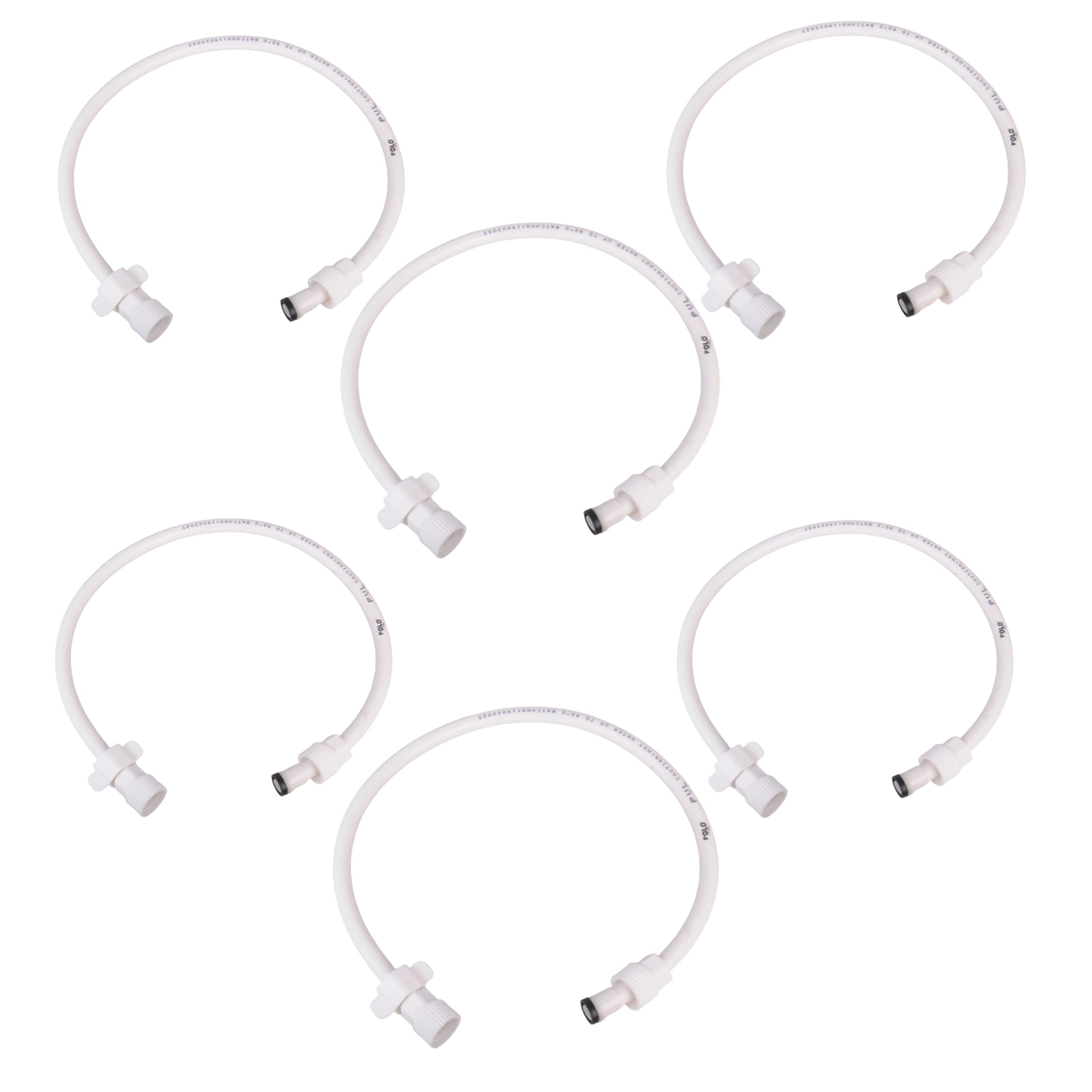 POLOSTAR 36 Inch PREMIUM PTMT Connection Pipe PVC Braided Hose Tube For Hot & Cold Water (SET OF 6) For Geyser | Wash Basin | Flush Tank | Hand Shower | With Heavy PTMT Nut & Key (B0CD3ZDY5D) Amazon Price History, Amazon Price Tracker