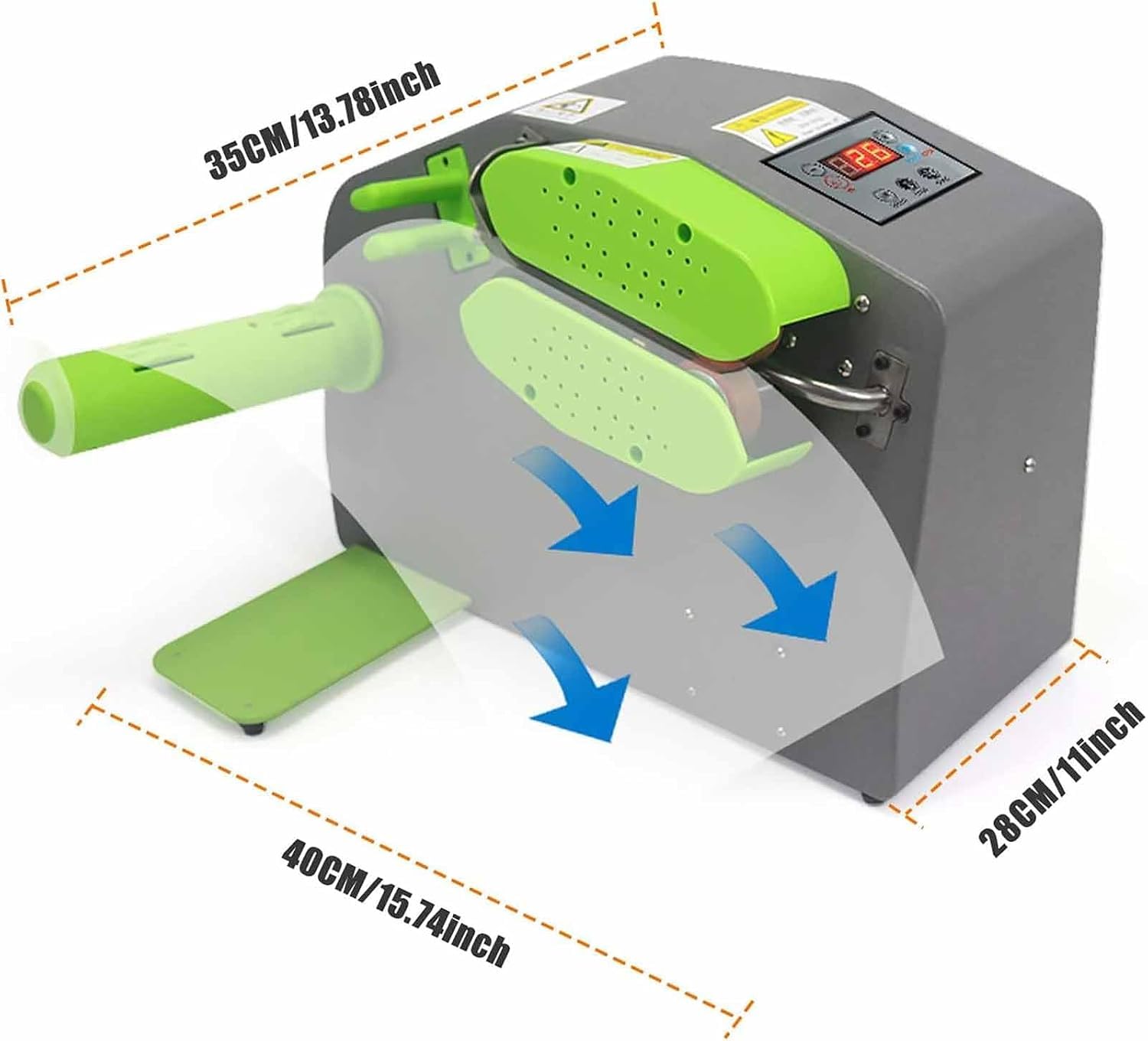Máquina Infladora De Cojines De Aire, Máquina Para Envolver Embalajes Inflables, Velocidad De Producción De 6 M/min, Volumen Y Temperatura De Aire Ajustables, Para Uso En Logística Y Almacenes.
