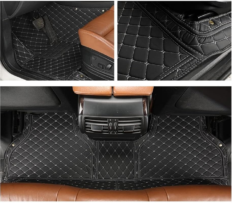 Image of PROTEGO 7D 7-Layer Car Mats Full Set Custom Fit for Hyundai Tucson | Double-Stitched PU Leather + Velcro Bottom for Anti-Slip Grip | Mono Grass, Heavy Duty Vinyl, Non Woven Fabric,SoftFoam,XPE