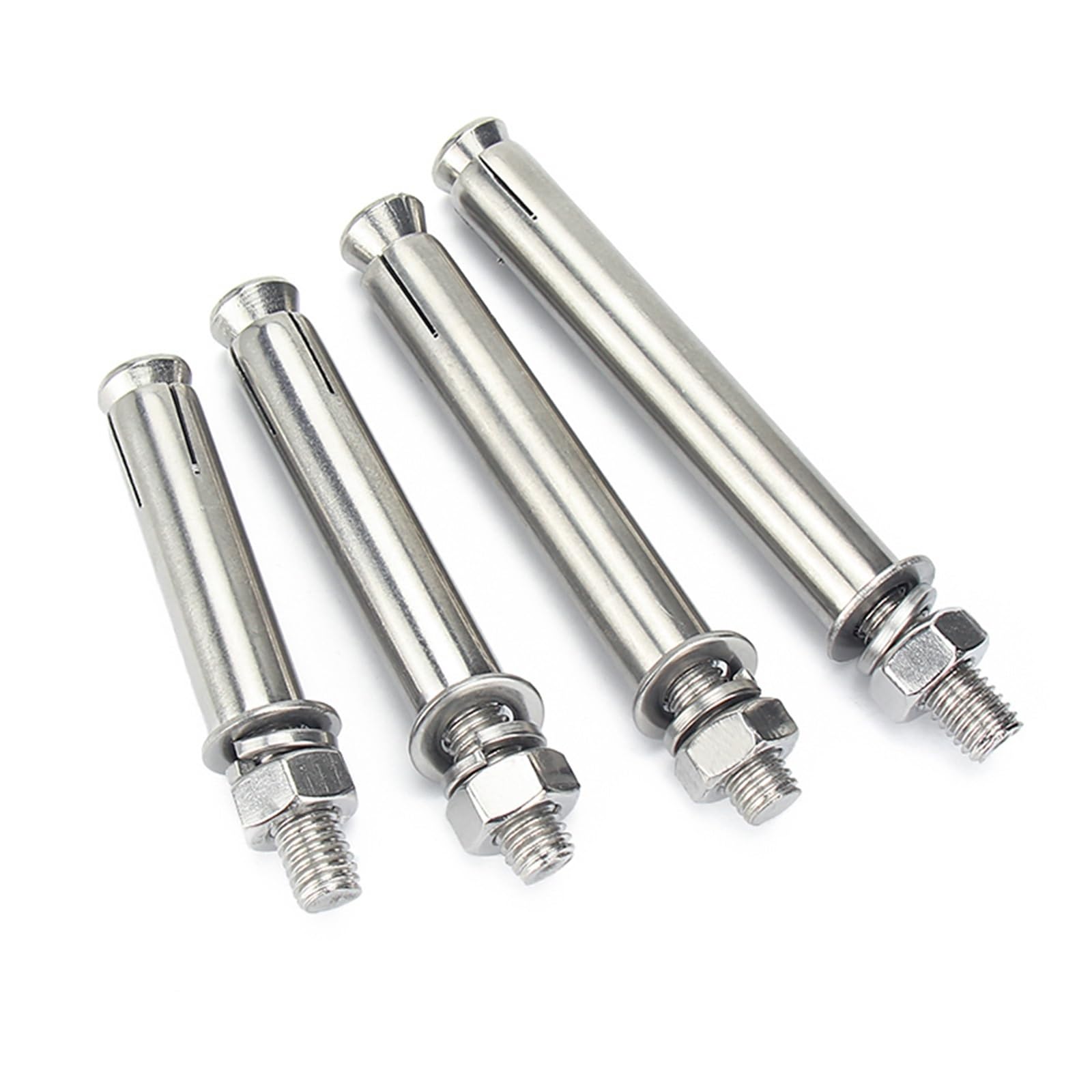 Anclaje Pared Tornillo de perno expansión acero inoxidable 304 | M6 M8 M10 M12 M14 M16 M18 M20 Longitud 50 mm-300 mm Tubo Pernos de anclaje de hormigón(110mm,M18(5pcs))