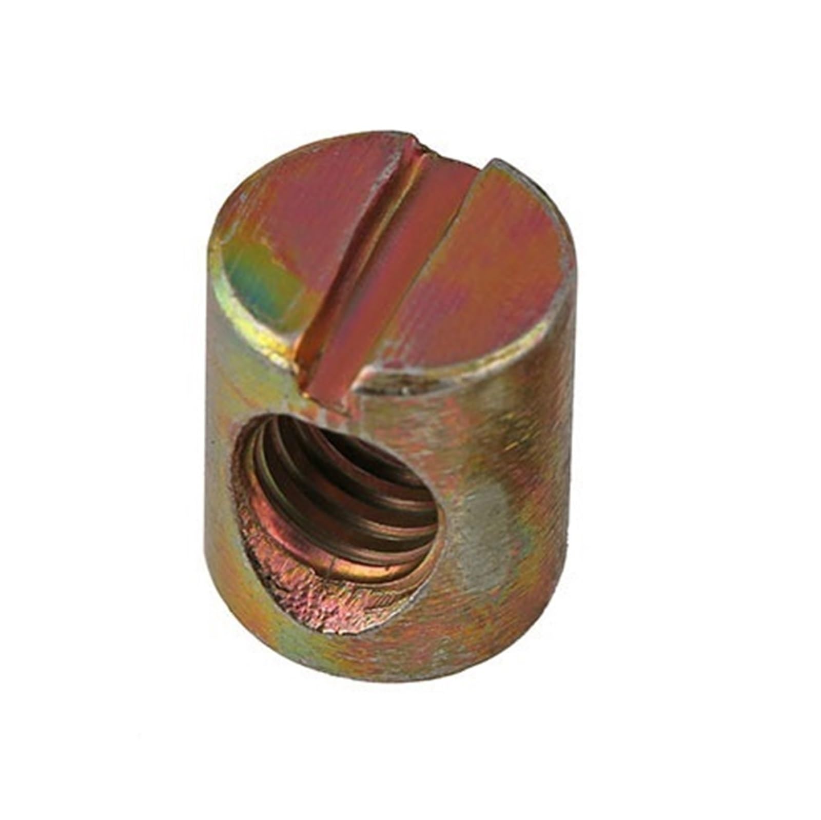 PULaif Furniture Barrel Nuts, Thumb Screws Cross Dowel Slotted Barrel Bolts Pack Of 10 M6 M8 11-17 mm For Bed And Chair(M6x11mm)