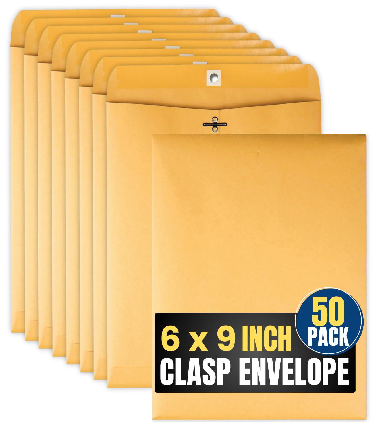 60-Pack 10x13 Inch Clasp Envelopes - Brown Kraft Catalog Mailers With Metal Clasp & Gummed Seal For Documents & Photos