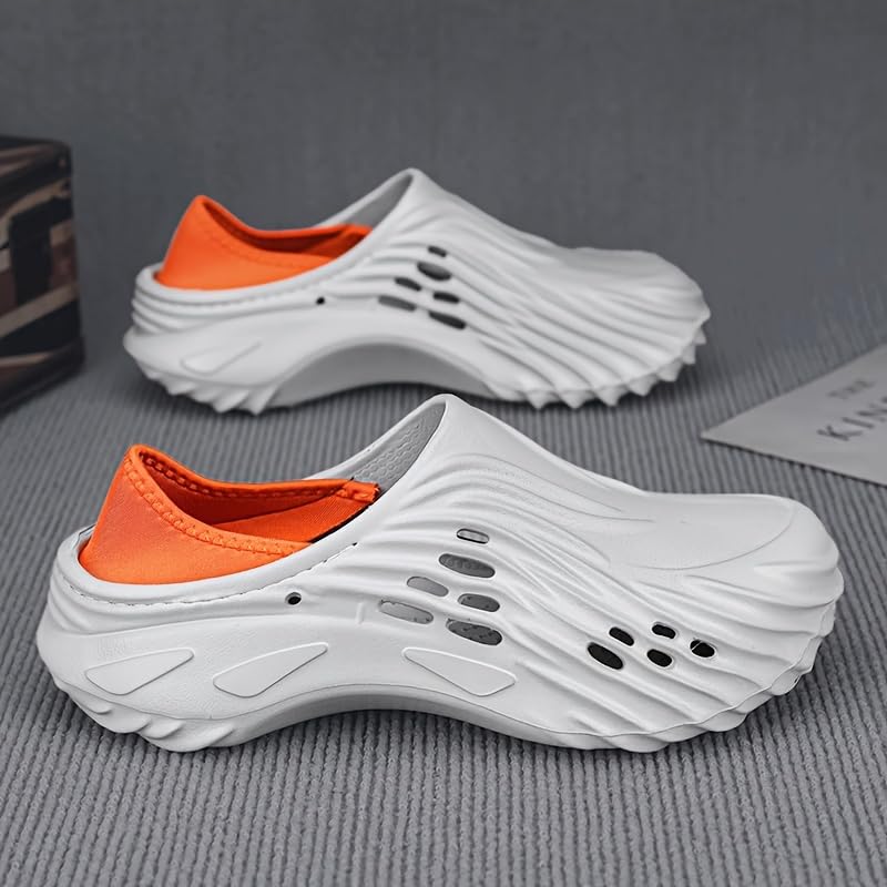 Big Size Summer Men's Fashion Sandals – Anti-Slip Hole-Out Beach Slippers with Breathable Design2