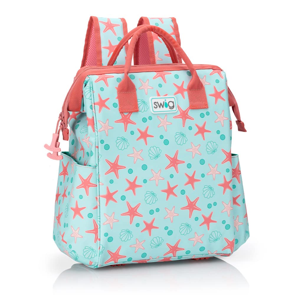 Swig Life Packi - Enfriador de mochila, portátil, ligero, forro a prueba de fugas y mochila de playa impermeable con correas de hombro acolchadas, bolsillos laterales magnéticos y cremallera hermética