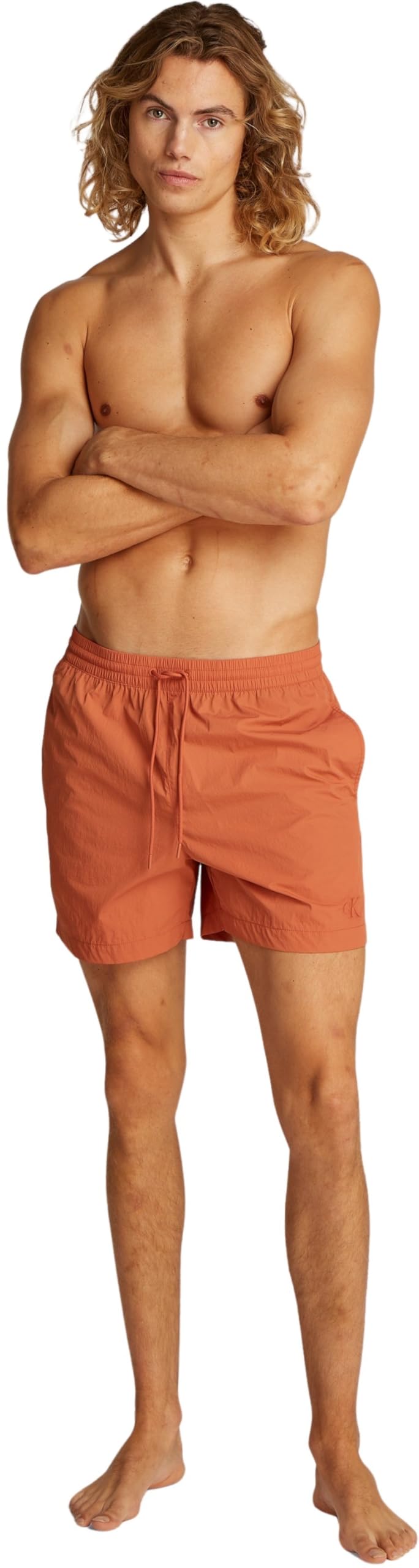 Calvin Klein Bañador para Hombre Medium Drawstring Pernera Media