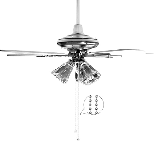 Miniatura 5 de Interruptor de luz de ventilador de techo, interruptor de cadena Zing Ear Pull Chain Switch ZE-109, velocidad de encendido y apagado con cadena de