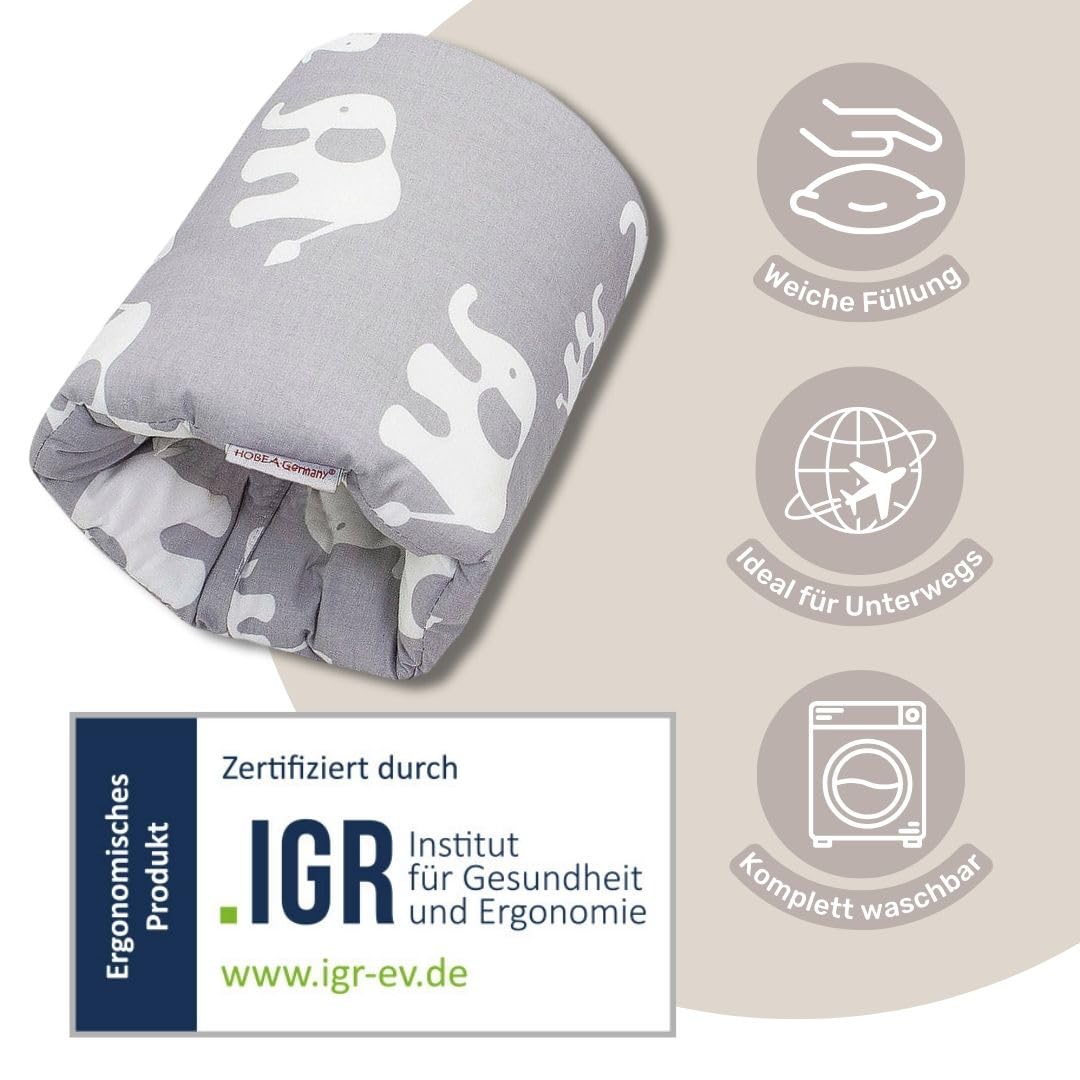 HOBEA-Germany Ministillkissen Arm-Stillkissen kleines Stillkissen für unterwegs Stillmuff Reisestillkissen in verschiedenen Designs (Safari beige) - 3