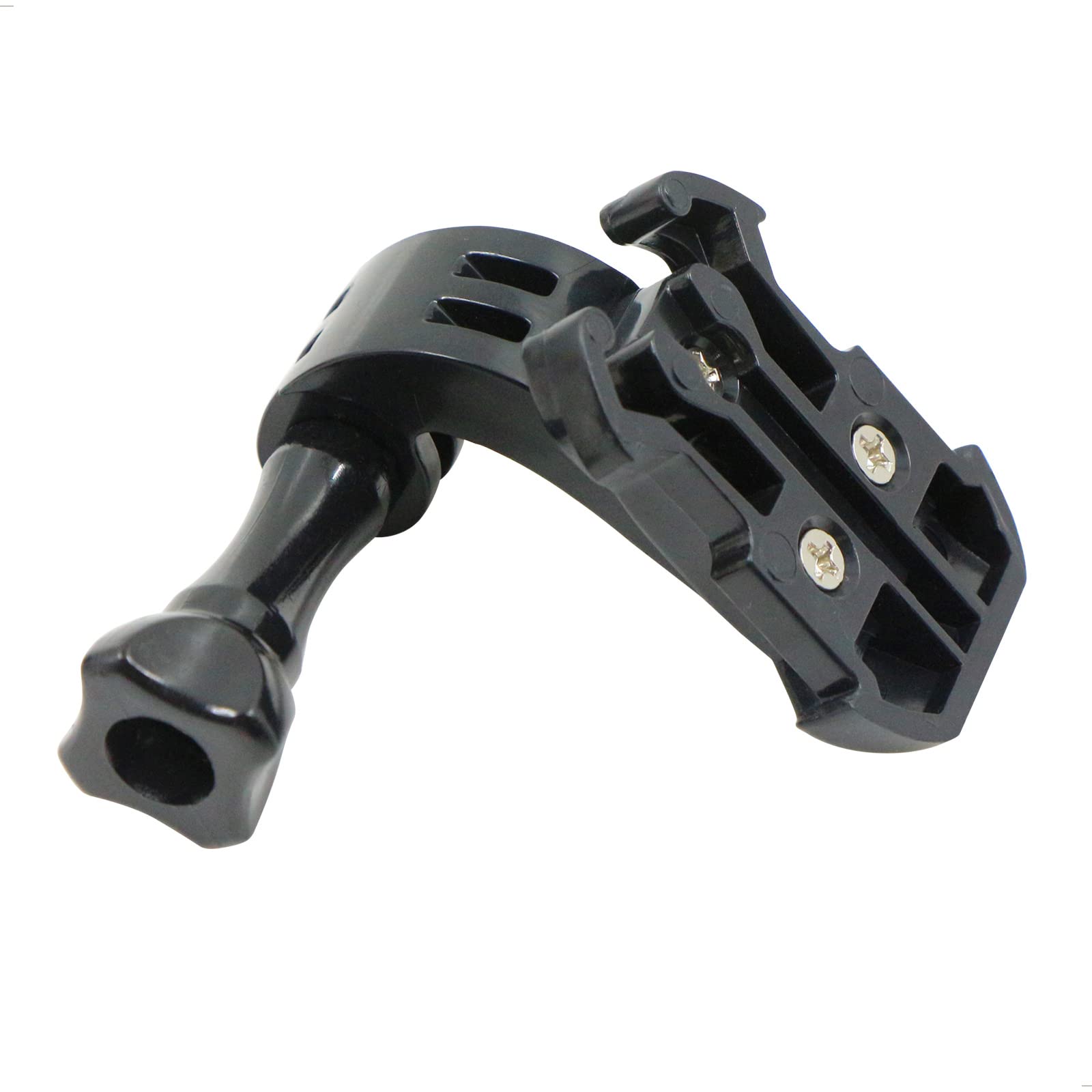 Supporto Casco Moto Mento - Attacco per telecamera sportiva, supporto curvo, compatibile con GoPro e altre videocamere sportive, nero