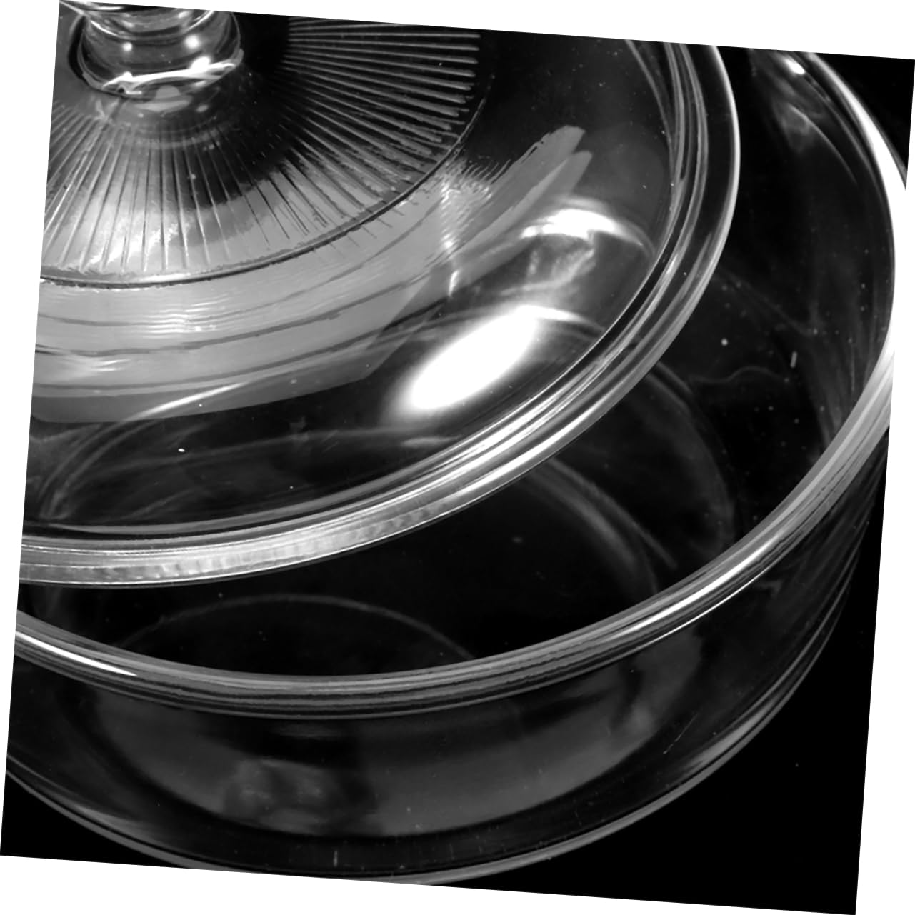 SHOWERORO Runde Glasschüssel Mit Deckel Salatschüssel-set Aus Glas Große Kapazität Transparente Servierschüsseln Für Partys Und Feiern