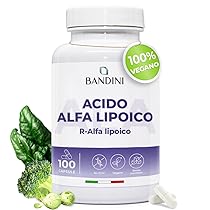 Bandini® Acido Alfa Lipoico ALA a Rilascio Ritardato | 100 Capsule | Adatte ad un’alimentazione Vegana | Assorbimento massimo | Antiossidante naturale | Protegge dallo Stress Ossidativo | 100% Vegan