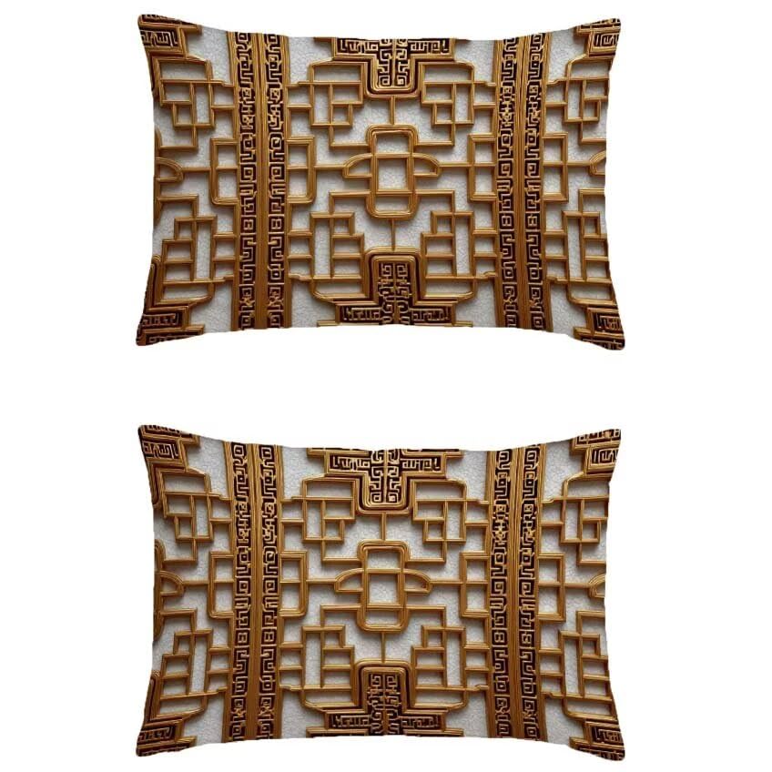 Coussin exterieur doré 80x100cm rectangulaire lin le cadeau déco japon idéal