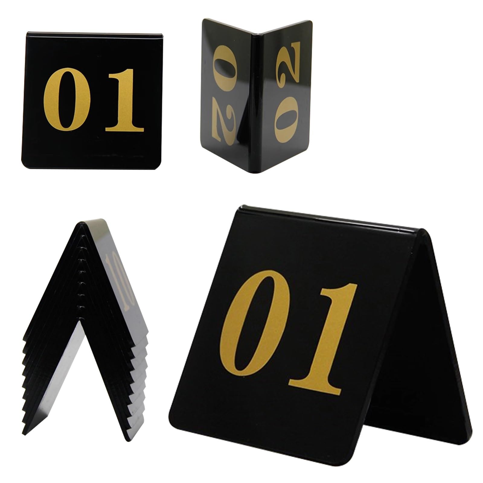 Stapelbare Tischnummern, Restaurant Hochzeit Sitzkarte, Platzkarten Mehrweg | Doppelseitig Zahlen Acryl Tischschild, 1-25 Tisch Zahlenkarte, Tischkarten for Party Bankette Bars