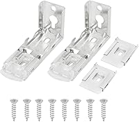Vista 1 de Mountings Brackets for Vertical Blinds ZZLZX 2Sets Replacement Mount Hardware Installation Accessories for Inside and Outside Zebra Roller Window