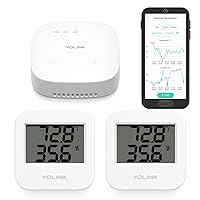 Vista 10 de Sensor de temperatura inalámbrico inteligente y sensor de humedad de amplio rango (-22 a 158 grados) para monitoreo de refrigerador, monitoreo
