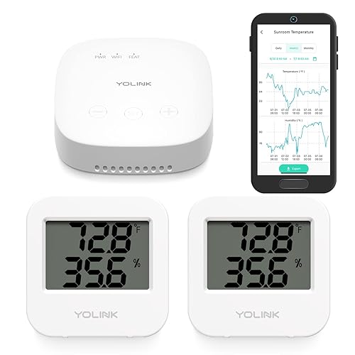 Vista 17 de Sensor de temperatura inalámbrico inteligente y sensor de humedad de amplio rango (-22 a 158 grados) para monitoreo de refrigerador, monitoreo