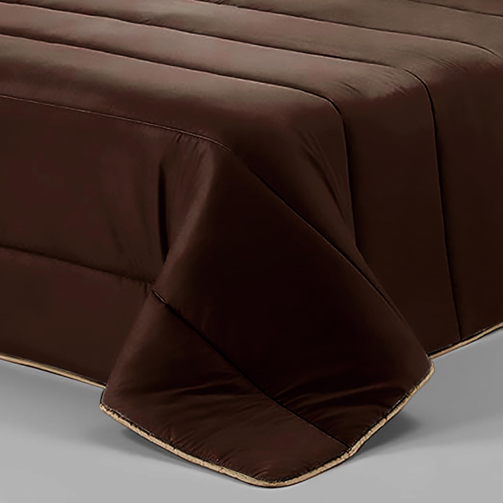 Edredón Nórdico Cama 150 Microfibra Reversible 300 g/m² | Microfibra tacto pluma | 300 g/m² | Color Crudo/chocolate | Reversible | Invierno | Compatible funda nórdica