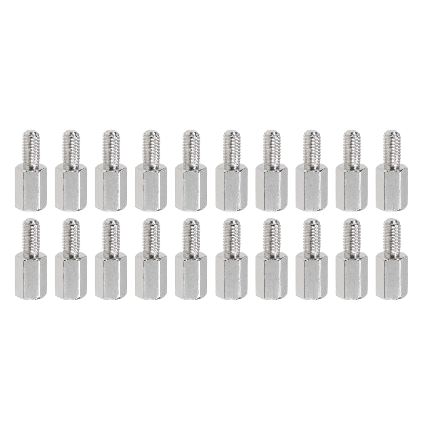 YOKIVE 20 Pcs M3 Standoff Screws, Nickel Plated Hex PCB Standoffs, Keep