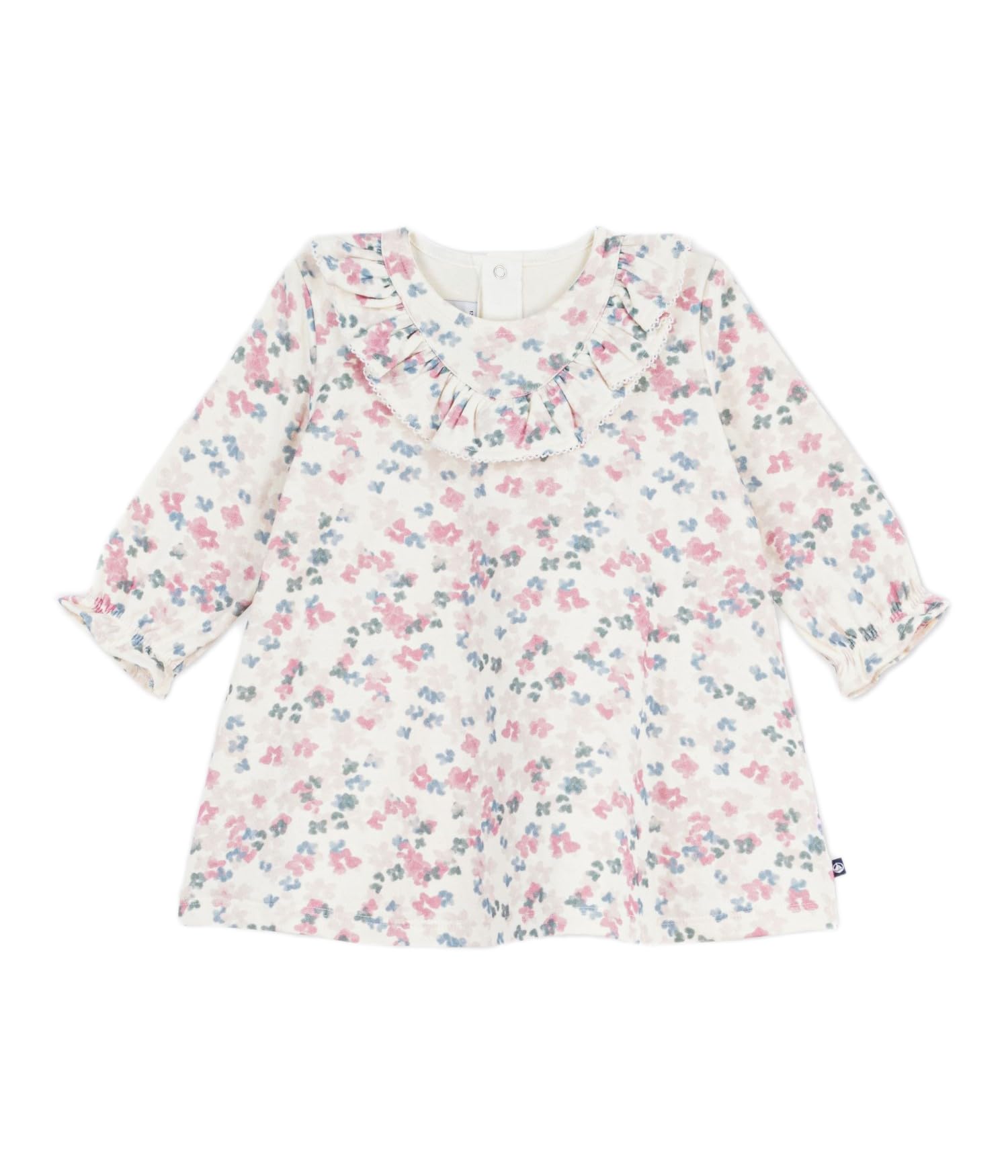 Petit Bateau Robe Bébé en Coton Manches Longues Imprimée Fleurs A0dvl01 Robe Bébé Fille (Lot de 1)