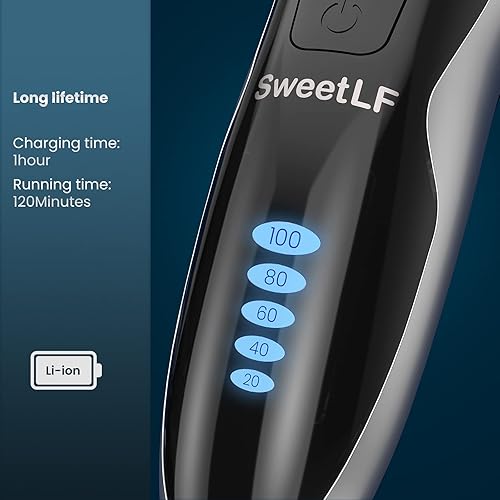 Miniatura 6 de SweetLF Maquinilla de afeitar eléctrica para hombres, afeitadora eléctrica para hombres, resistente al agua, recargable, pantalla LED, afeitadoras