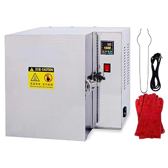 Metal Molding Furnace Jewelry Furnace 110V for Refined Gold Silver Scrap DIY Metal Molding for Precious Metal, Gold, Silver, Copper, Aluminum Casting Oven Thermostat Box Electric Furnace