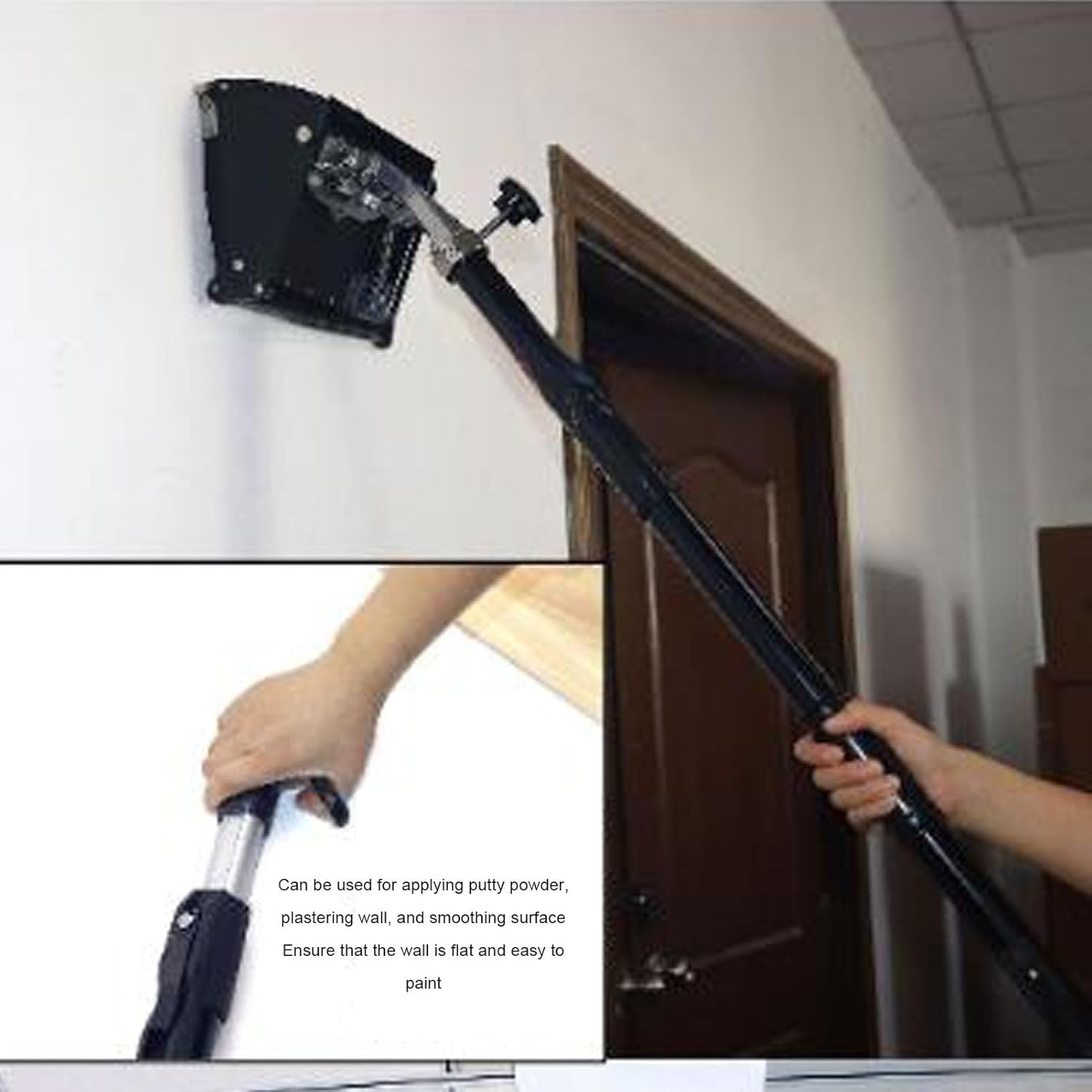 Skrzynka do wykańczania płyt gipsowo-kartonowych, płaska skrzynka do wykańczania płyt gipsowo-kartonowych z regulacją kąta, aluminiowe narzędzie do szpachlowania i wygładzania(10")