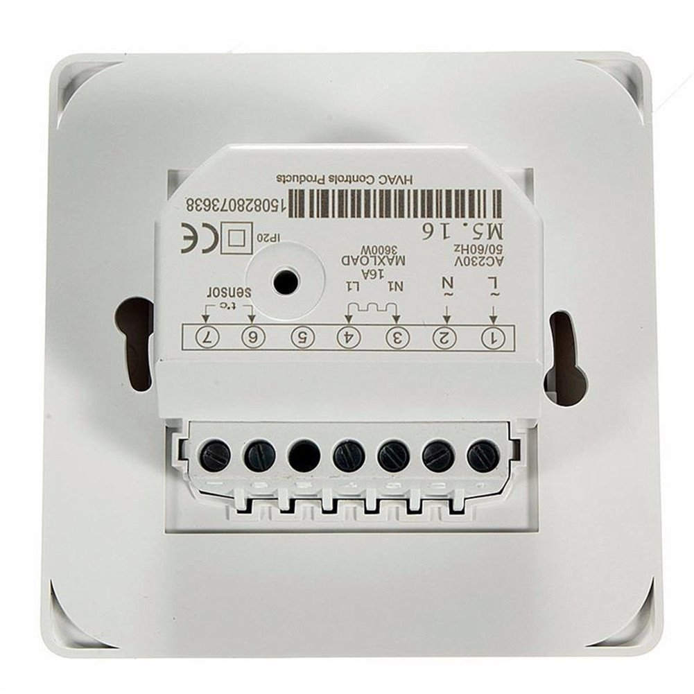 Termostat pokojowy Premium do ogrzewania podłogowego, klimatyzacji, przełącznik regulacji temperatury 16 A 230 V biały