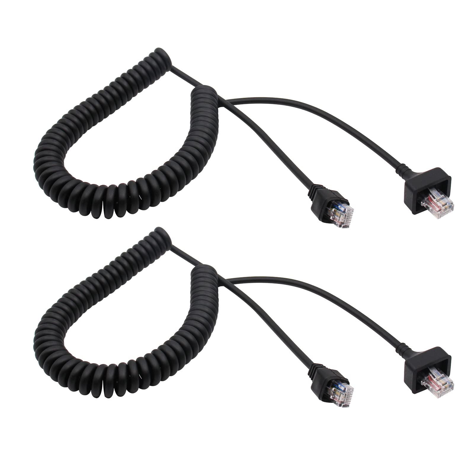 Aimtobest RJ-45 8 Pin to 8 Pin Microphone Cable Mic Cord Compatible for KMC-30 KMC-32 KMC-35 KMC-36 TM-271A TK-760 TK-768G TK-868G TK-780G TK-880 NX-700 TK-7100 Radio (2 Pack)