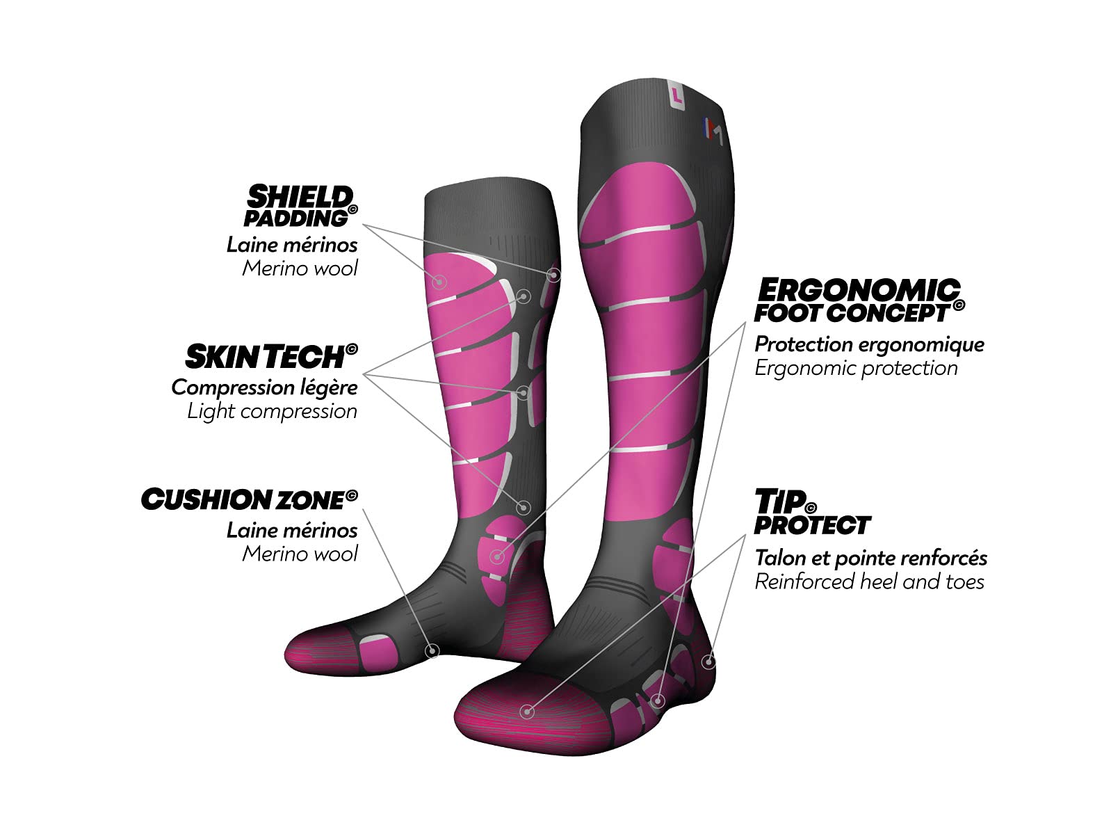 MONNET Ski Light Chaussettes Femme