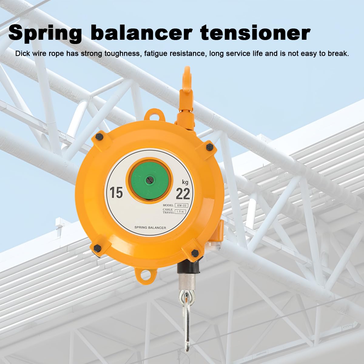 Federzug Balancer 15-22kg Spring Balancer 1.5m Drahtseil Haken Werkstätten Selbsthemmung