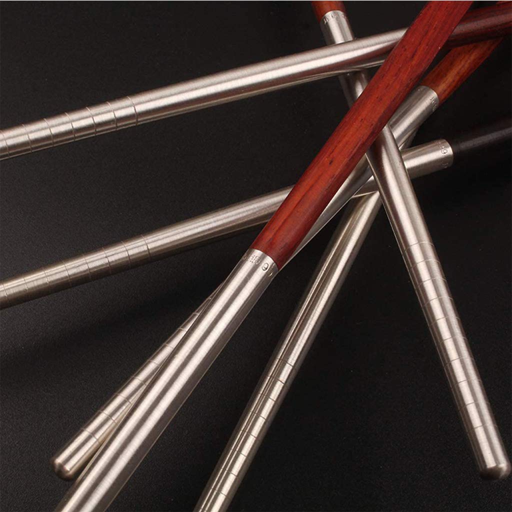 Juego de Regalo de Palillos japoneses de Madera y Plata con Estuche, Reutilizables, de Lujo, de Madera Natural, para Sushi.，A