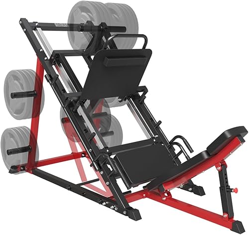 SPART Máquina de prensa de piernas con bloque de pantorrillas, máquina profesional ajustable para piernas con clavijas de banda de resistencia y