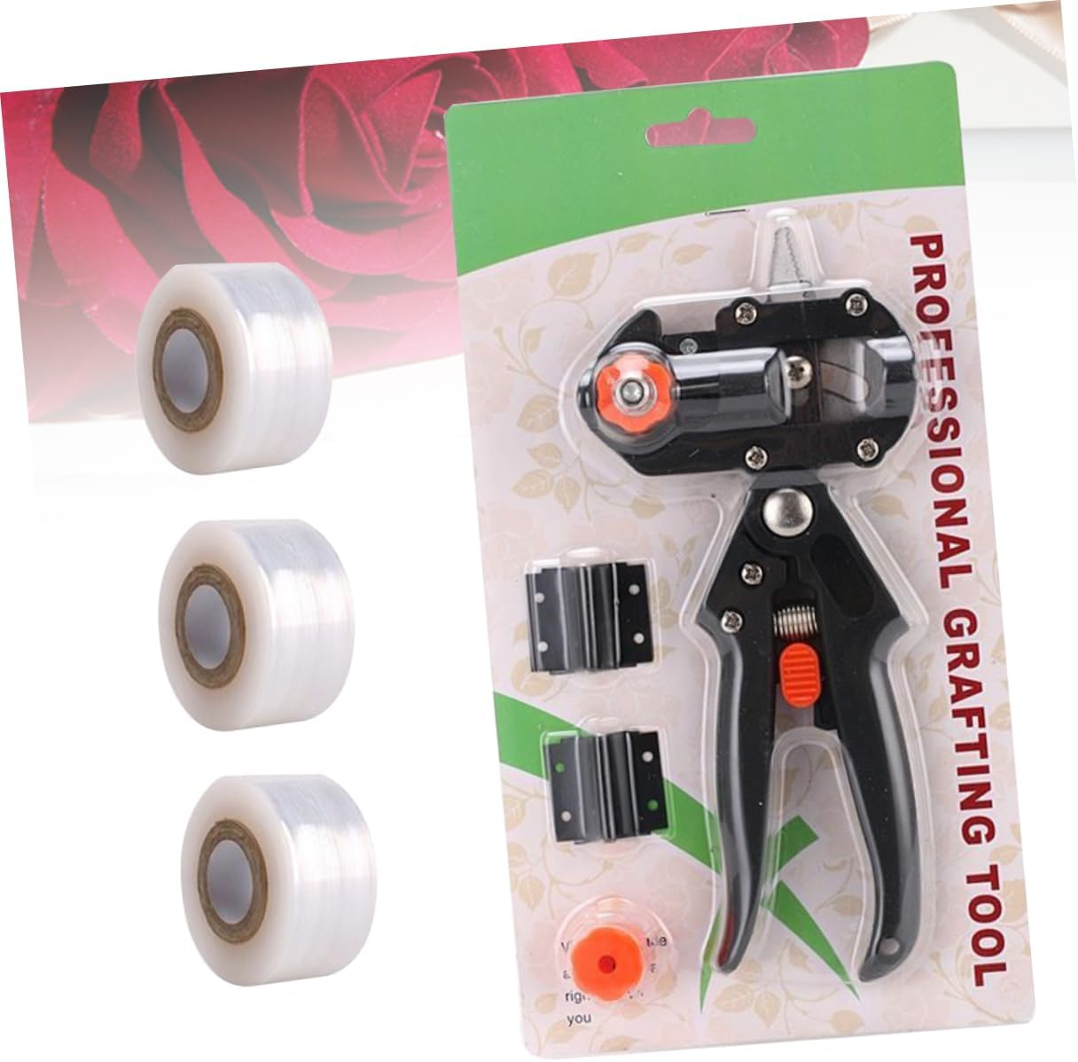 UKCOCO 3pcs Grafting Shears with Blades Multi Function Pruner for Fruit Trees Durable Grafting Scissors for Quick Bud Cutting Includes of Tape for Efficient Gardening