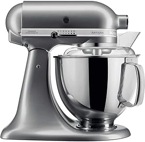 KitchenAid Robot de cocina Artisan 4,8 l, contorno plateado