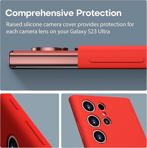 Miniatura 4 de CellEver Funda de silicona suave para Samsung Galaxy S23 Ultra, ajuste delgado protección de cámara y caídas Funda de teléfono a prueba de golpes