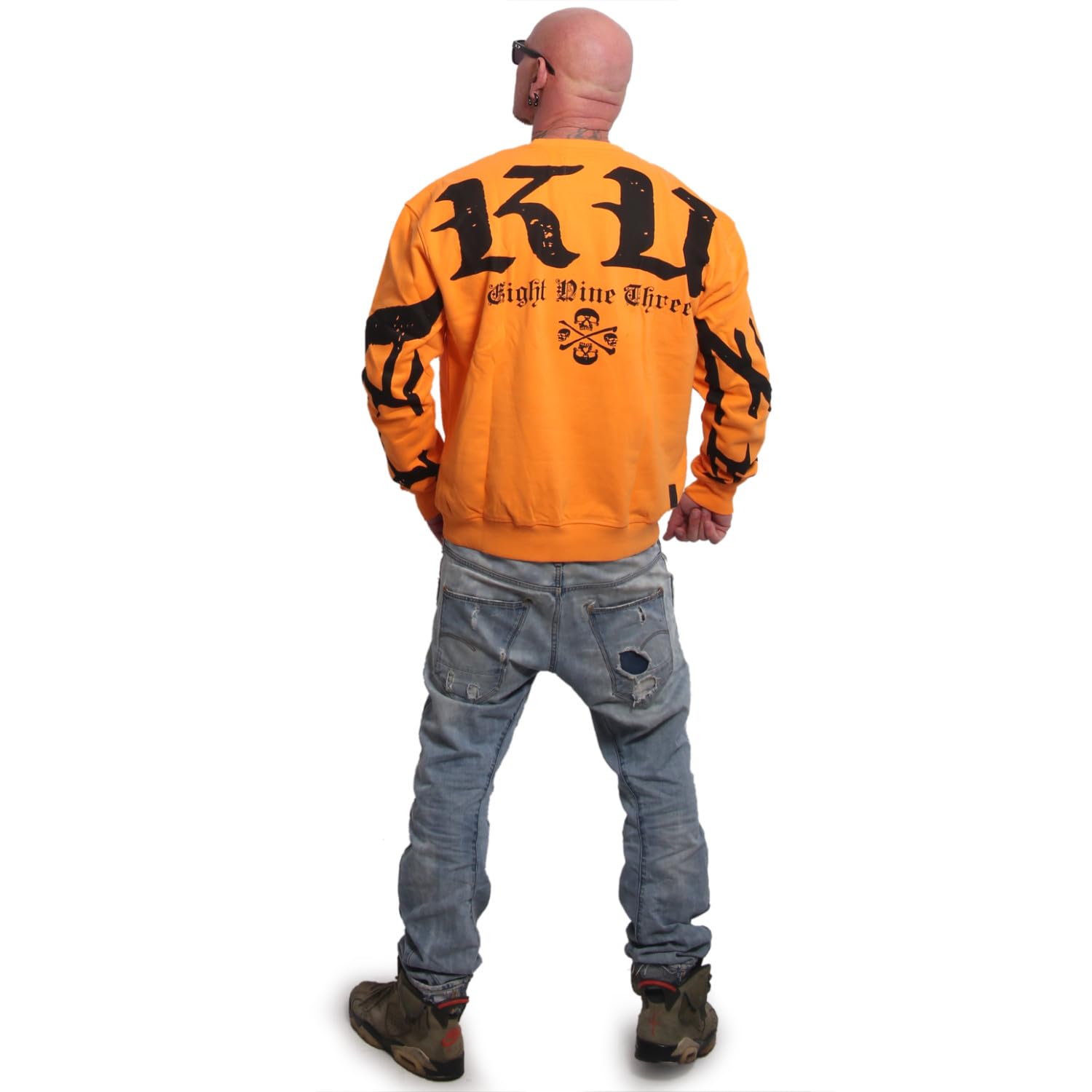 Yakuza Herren 3RD Oversized Pullover Oversized Sweatshirt