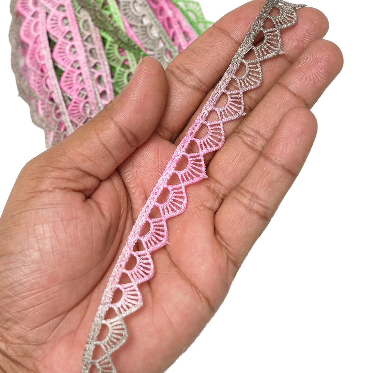 EmbroideryMaterial Multi Color Cotton Trim Laces and Borders Material for Saree Border, Suit, Kurta, Dupatta, Blouse, Gown, Lehenga & Neckline (10 Meters, 1.3 CM Wide) (B0DBLMFPMG) Amazon Price History, Amazon Price Tracker