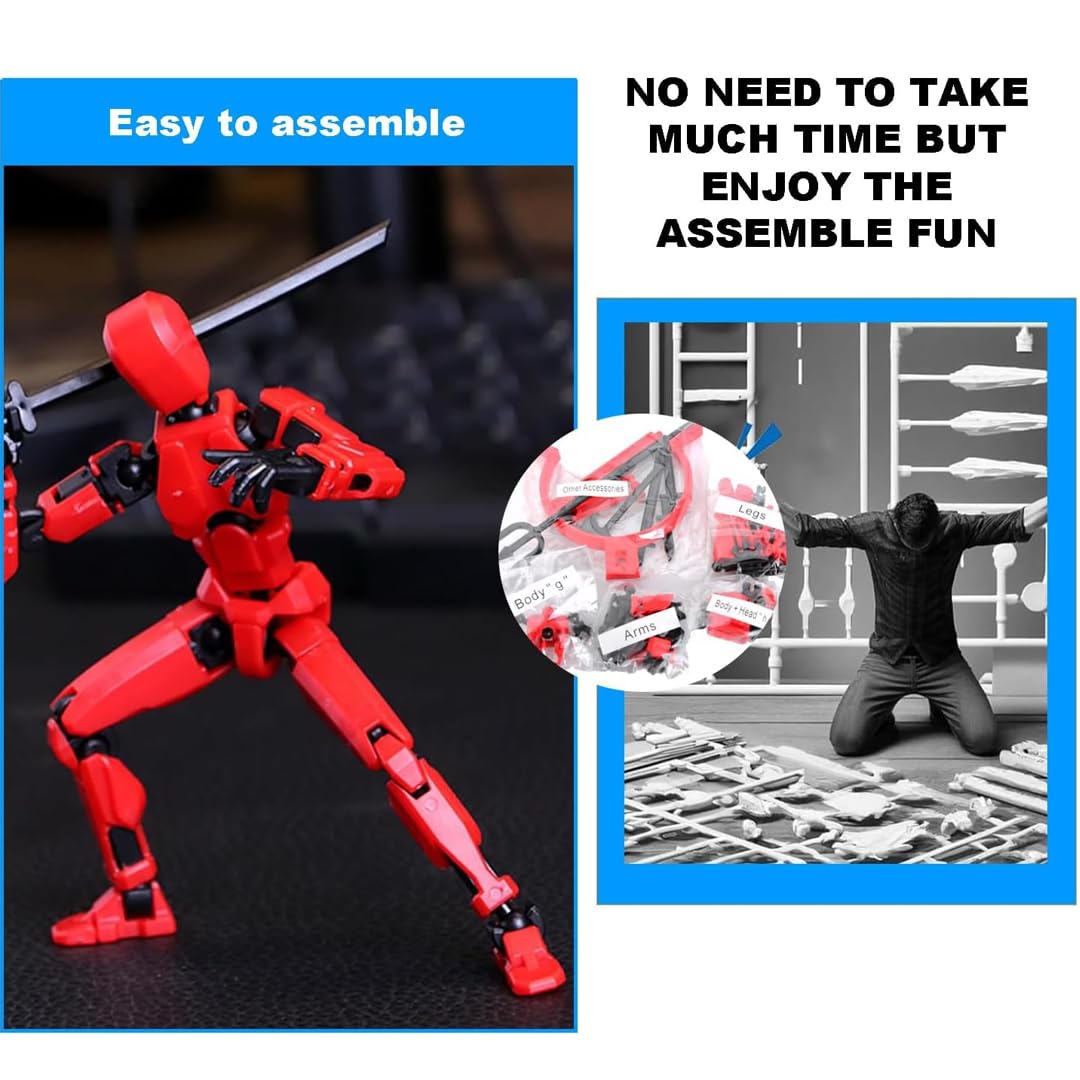 Set di action figure T-13, 5 pezzi, con stampa 3D, multi-snodato, per collezionisti e decorazioni da scrivania (5 pezzi)
