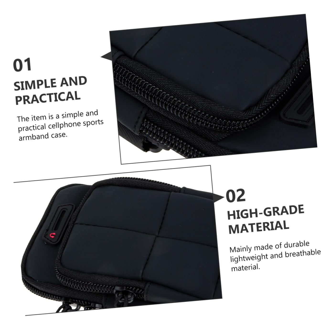Uonlytech 3pezzi Borsa Per Smartphone Da Braccio e Traspirante Adatta Per Corsa e Allenamento Sacchetto Portacellulare Per Sportivi