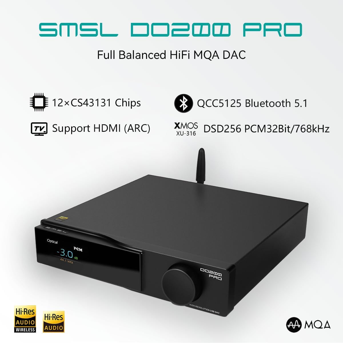 Amazon.co.jp: SMSL DO200 PRO HiFi 完全 バランス DAC CD MQA 