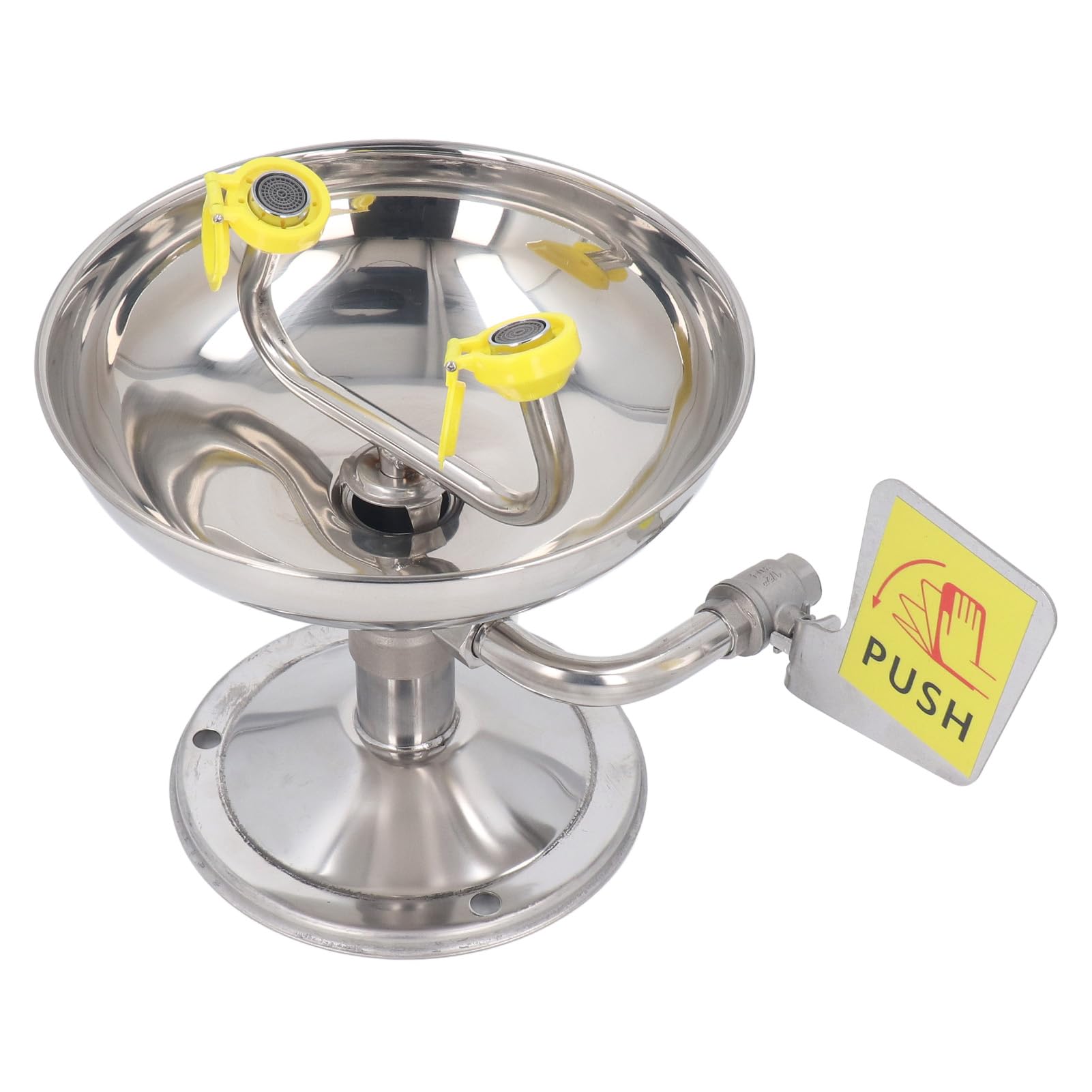 Eye Wash Station Emergency Wall Mounted Eyewash Station, First Aid Eye Wash Units, Stainless Steel Eye Irrigation with Dual Spray, Portable Eye Wash Kit for Factory Laboratory