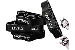 4 Pack Finger Exercise Bands For Improved Grip Strength
