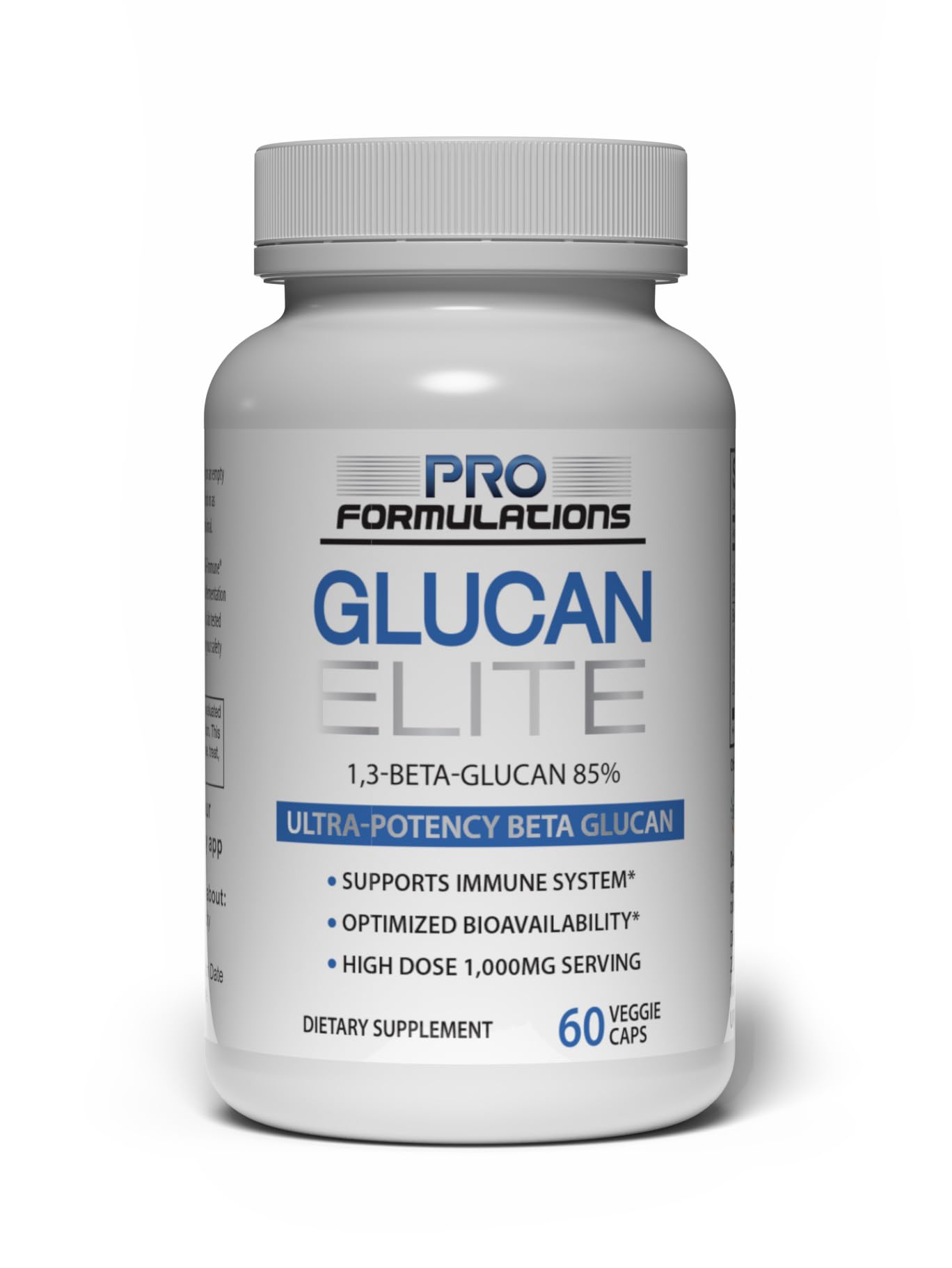 Pro Formulations MD Glucan Elite - Beta 1-3D Glucan - 60 vcaps - Ultra-Potency Beta Glucan - Highest Bioavailability with BGF-Immune - Immune System Support