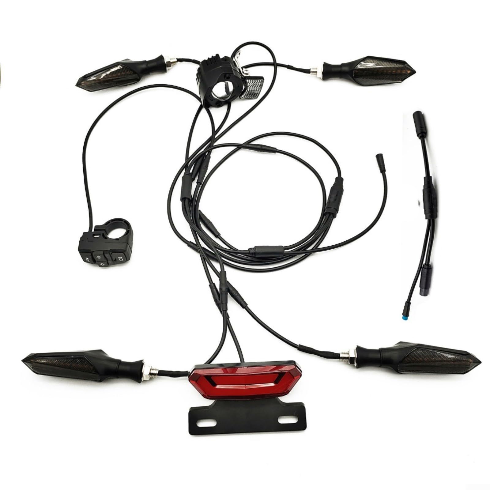 Kit d'éclairage pour vélo électrique BAFANG, clignotants avant et arrière, haute visibilité clignotante pour vélo et tricycle, installation facile 36 V 48 V 52 V