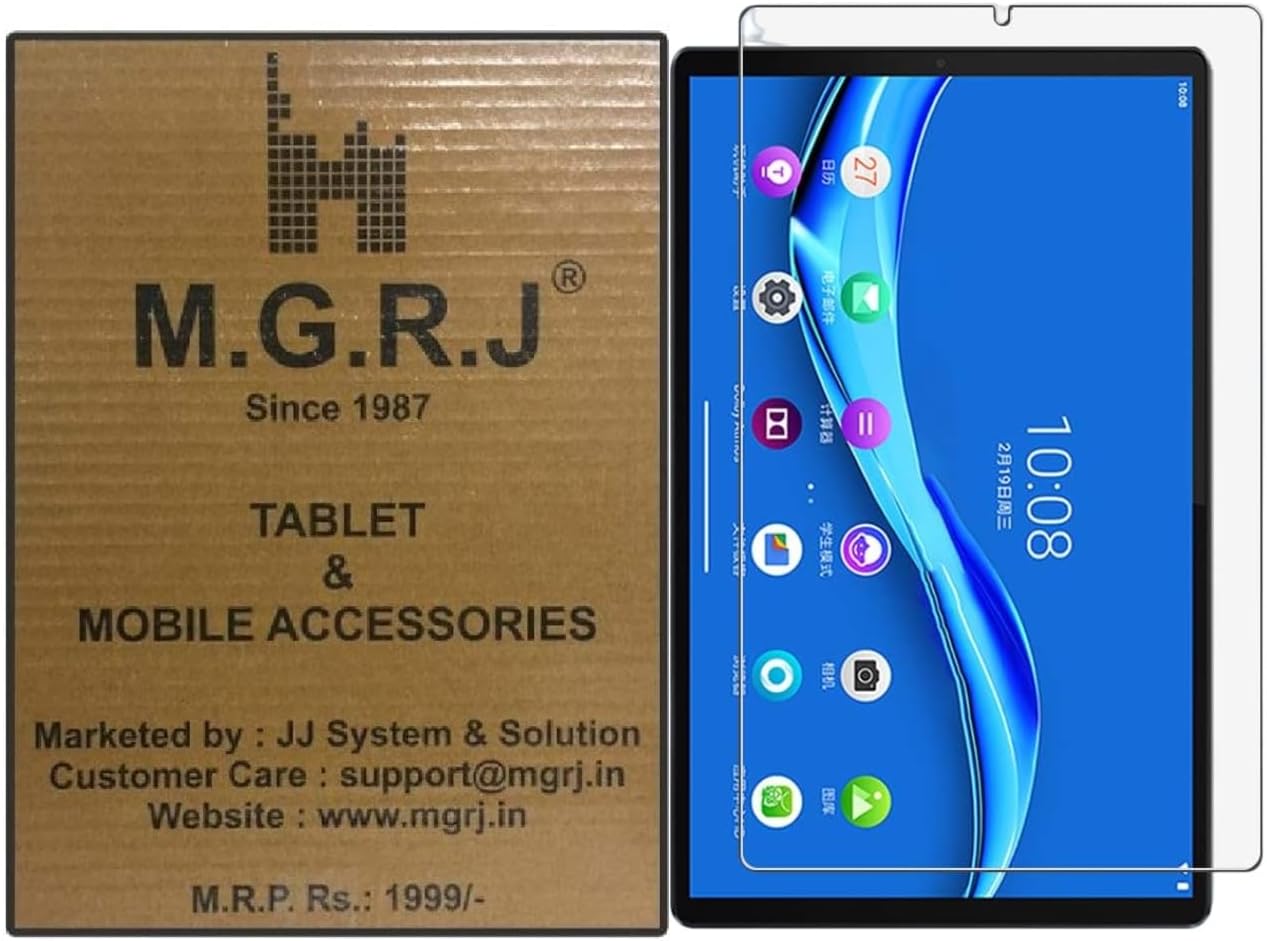 Anti Scratch & Smudge Proof Premium Tempered Glass Screen Protector for Lenovo Tab M10 Plus/Tab M10 FHD Plus / M10 FHD Plus (2nd Gen) (TB-X606X / TB-X606V / TB-X606F) (10.3" inch), Transparent