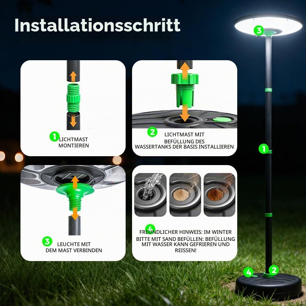 Solarlampen für Außen mit Bewegungsmelder 75W 10000K Superhelle Solarleuchte 780 LED Solar Strahler Aussenleuchte IP65 Aussen Lampe Outdoor 240cm Lichtmast für Garten, Hof Garage, Haustüren